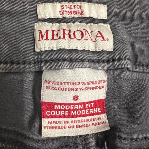Merona Grey skinny jeans size 8 - Picture 2 of 3